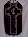 Ornement noir 2 : chasuble, bourse de corporal, étole, manipule