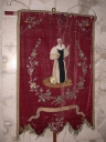 Bannière de procession de confrérie : saint Fiacre, saint Pierre