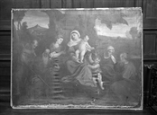 Tableau : Vierge à l'Enfant, saint Jean-Baptiste, sainte Elisabeth, saint Antoine et saint Paul ermite, église paroissiale Notre-Dame du Roncier (Rostrenen)