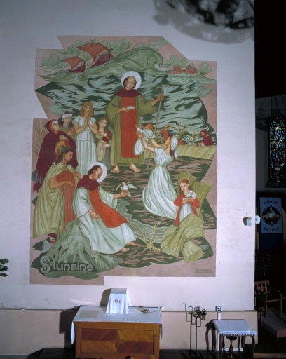 Peinture monumentale : La vie de saint Lunaire, église paroissiale Saint-Clément (La Richardais)