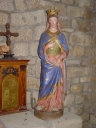 Statue (petite nature) : sainte Brigitte
