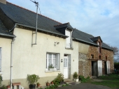 Alignement de maisons ; puis ferme, les Sept Fours (Bourgbarré)