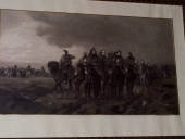 Estampe : Scène de bataille (?)