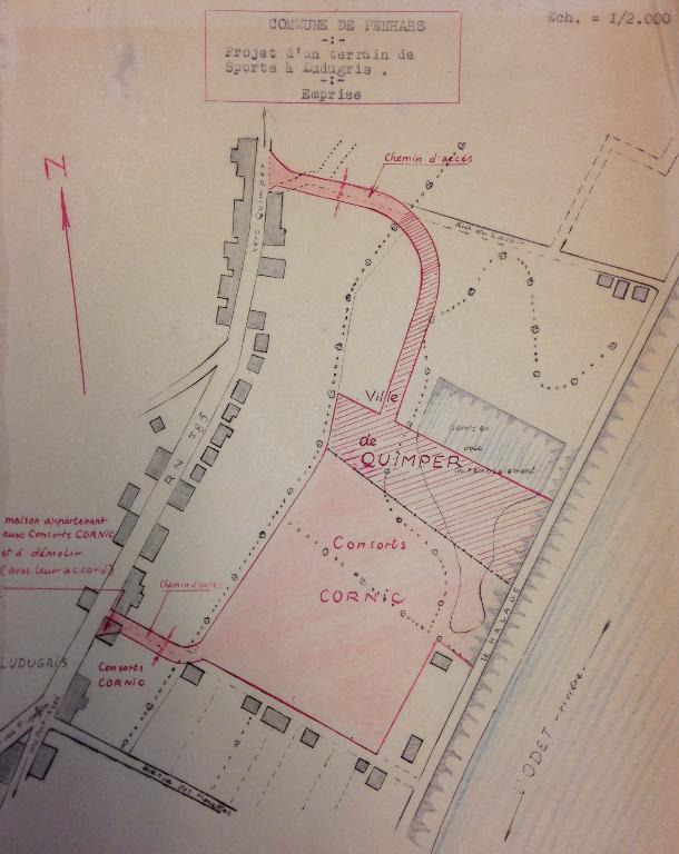 Vélodrome de l'Odet, actuellement Parc des Sports de Ludugris (Quimper)