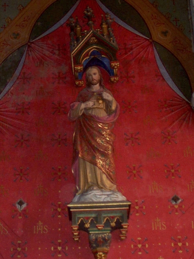 Statue, socle, dais (petite nature) : Sacré Coeur