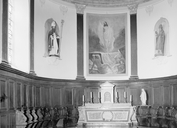 Stalles (14), lambris de hauteur, église paroissiale Saint-Guérec (Cléguérec)