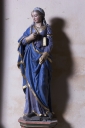 Statue sur culot : Sainte Catherine d'Alexandrie (?), église paroissiale Saint-Hermeland (Saint-Erblon)