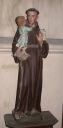 Statue sur socle : Saint Antoine de Padoue et l'Enfant