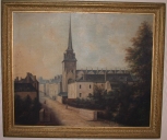 Tableau : Vue du bourg de Gennes