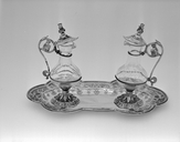 Plateau à burettes, burettes, église paroissiale Notre-Dame (Pocé-les-Bois)