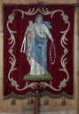Bannière de procession 2 : Calvaire, Vierge au scapulaire