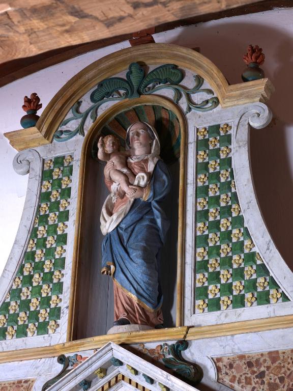 Statue 1 : Vierge à l'Enfant, chapelle Saint-Mathurin (Saint-Martin-sur-Oust)