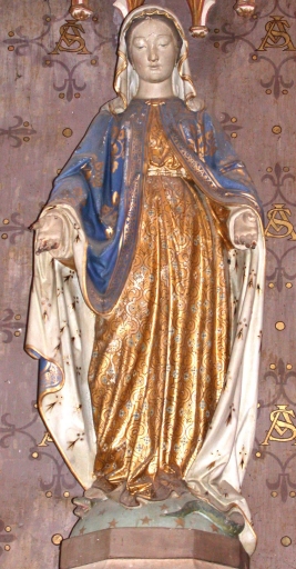 Statue sur culot sous dais : Immaculée Conception