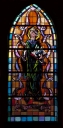 Verrières (2) baies 1, 2 (verrière à personnages) : saint Etienne ; Notre-Dame de Joie
