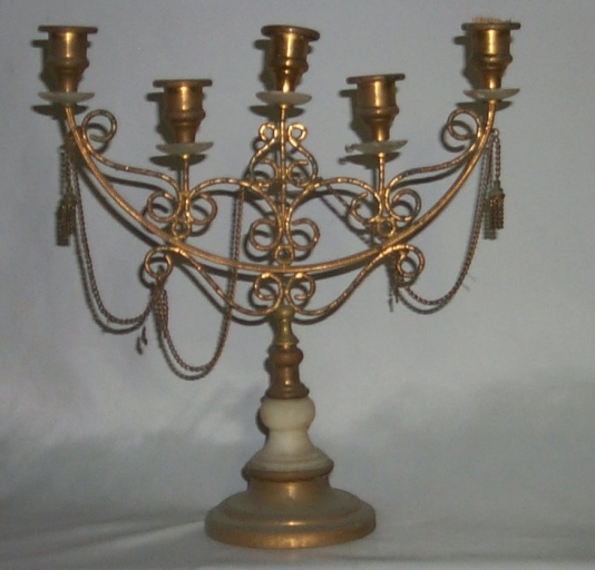 Paire 5 de chandeliers d'autel