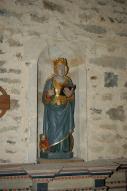 Statue (d'applique, petite nature) : sainte Catherine d'Alexandrie, chapelle de la Madeleine (Cléguérec)