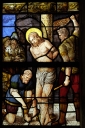Verrière à personnages de la baie 00 : Scènes de la Passion