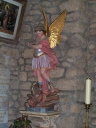 Statue, socle (petite nature) : saint Michel