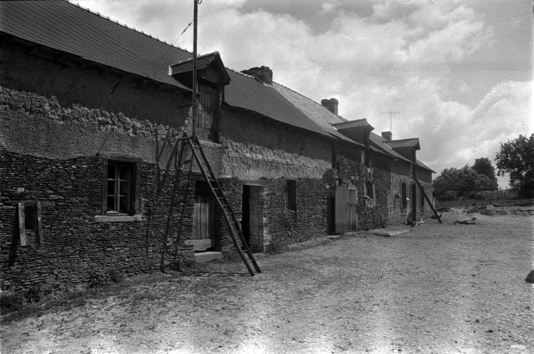 Alignement de maisons, le Haut-Village (Brécé)