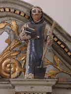 Statue : Saint Fiacre, église Saint-Martin (Saint-Martin-sur-Oust)