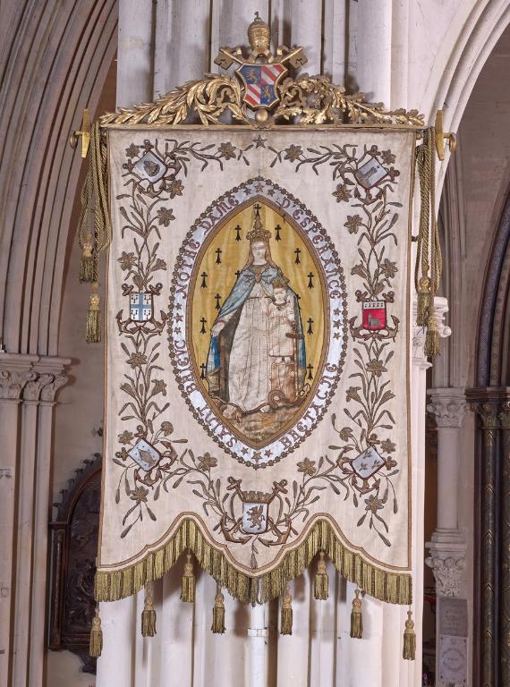 Bannière vœu de 1871, basilique Notre-Dame-d'Espérance (Saint-Brieuc)