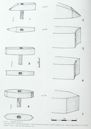Outil de taille de pierre : têtu